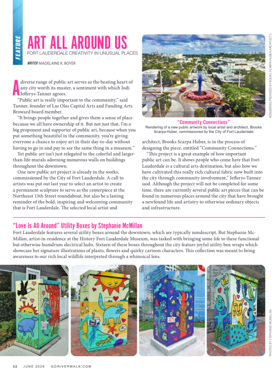 Art All Around Us Article by Jodi Jeffreys-Tanner in Go Riverwalk Magazine Issue June 2026